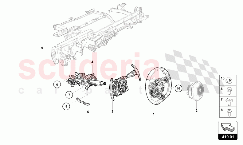 STEERING SYSTEM of Lamborghini Lamborghini Huracan Evo Spyder 2WD