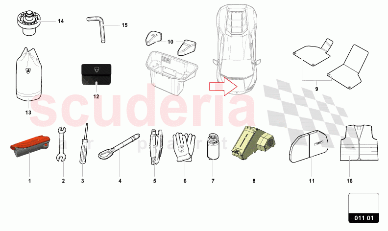 VEHICLE TOOLS of Lamborghini Lamborghini Huracan STO