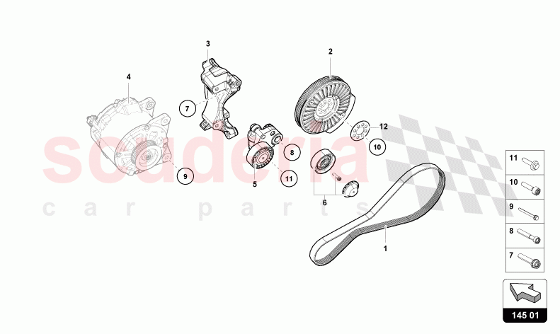 INDIVIDUAL PARTS FOR 3-PHASE ALTERNATOR of Lamborghini Lamborghini Huracan STO