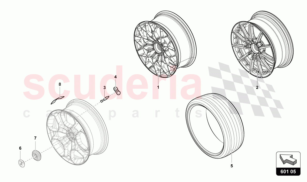 WHEELS/TYRES FRONT of Lamborghini Lamborghini Huracan STO