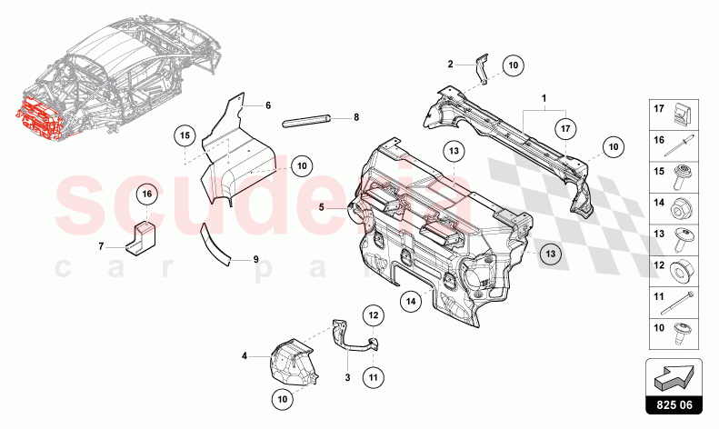 HEAT SHIELD 'OPF' of Lamborghini Lamborghini Huracan STO