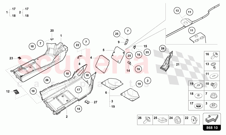 NOISE INSULATION PLATE of Lamborghini Lamborghini Huracan STO