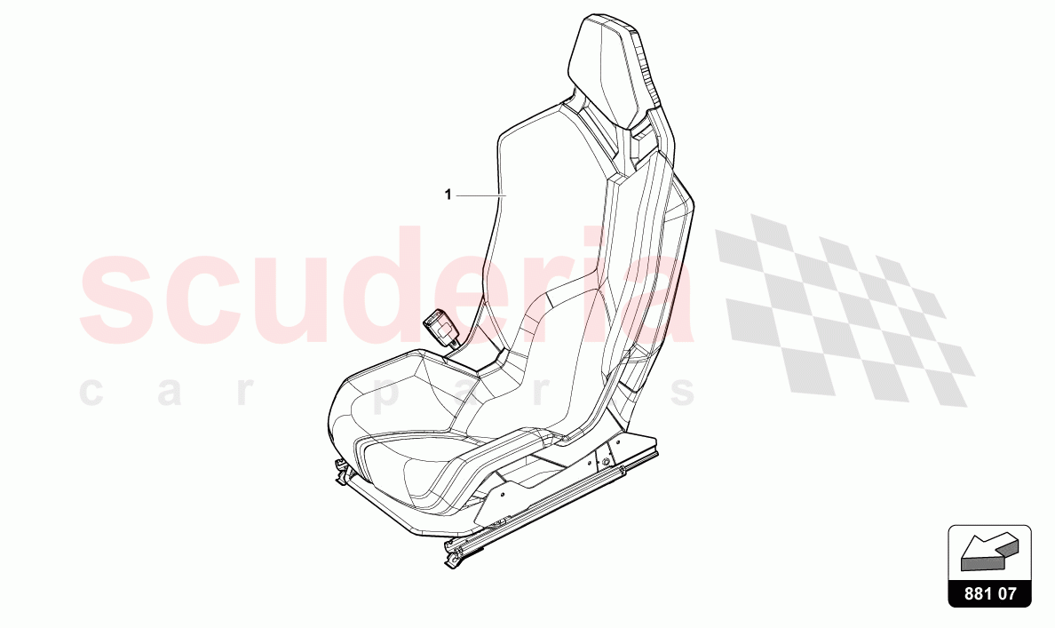 SPORTS SEAT 'RACING SEAT' of Lamborghini Lamborghini Huracan STO
