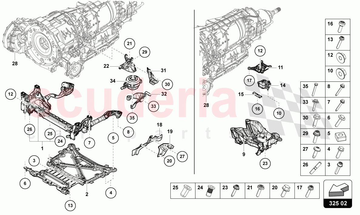 TRANSMISSION SECURING PARTS of Lamborghini Lamborghini Urus S