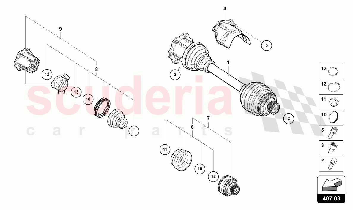 DRIVE SHAFT of Lamborghini Lamborghini Urus S