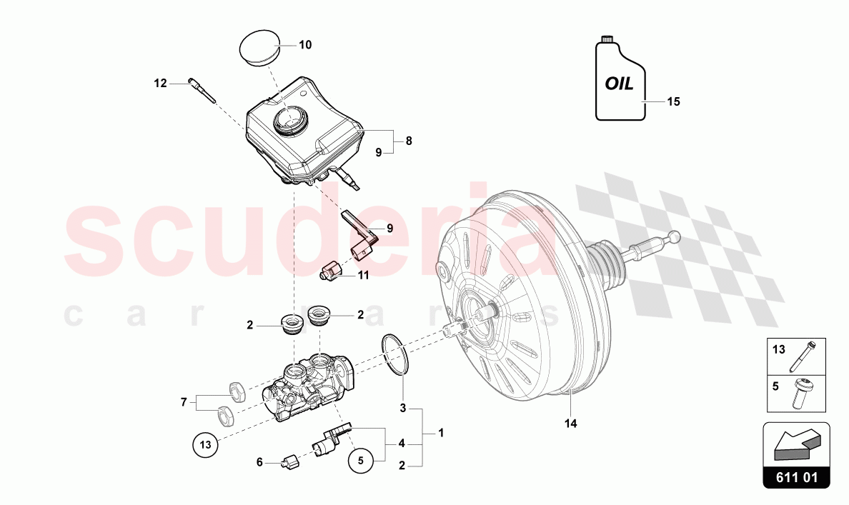 TANDEM BRAKE MASTER CYLINDER of Lamborghini Lamborghini Urus S