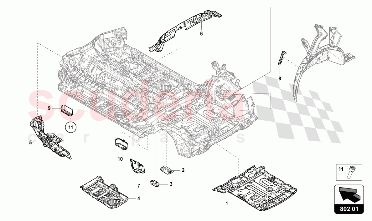 BOTTOM PLATE of Lamborghini Lamborghini Urus S