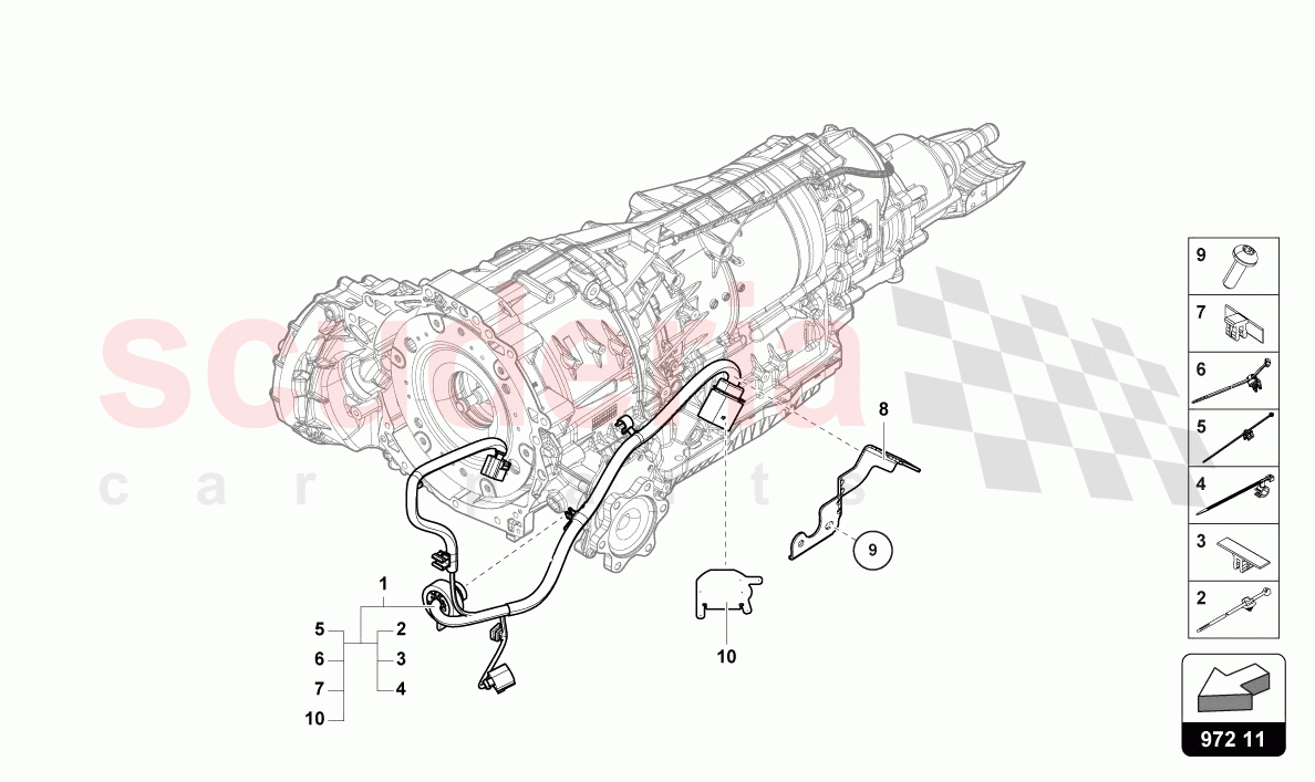 WIRING HARNESS FOR GEARBOX of Lamborghini Lamborghini Urus S