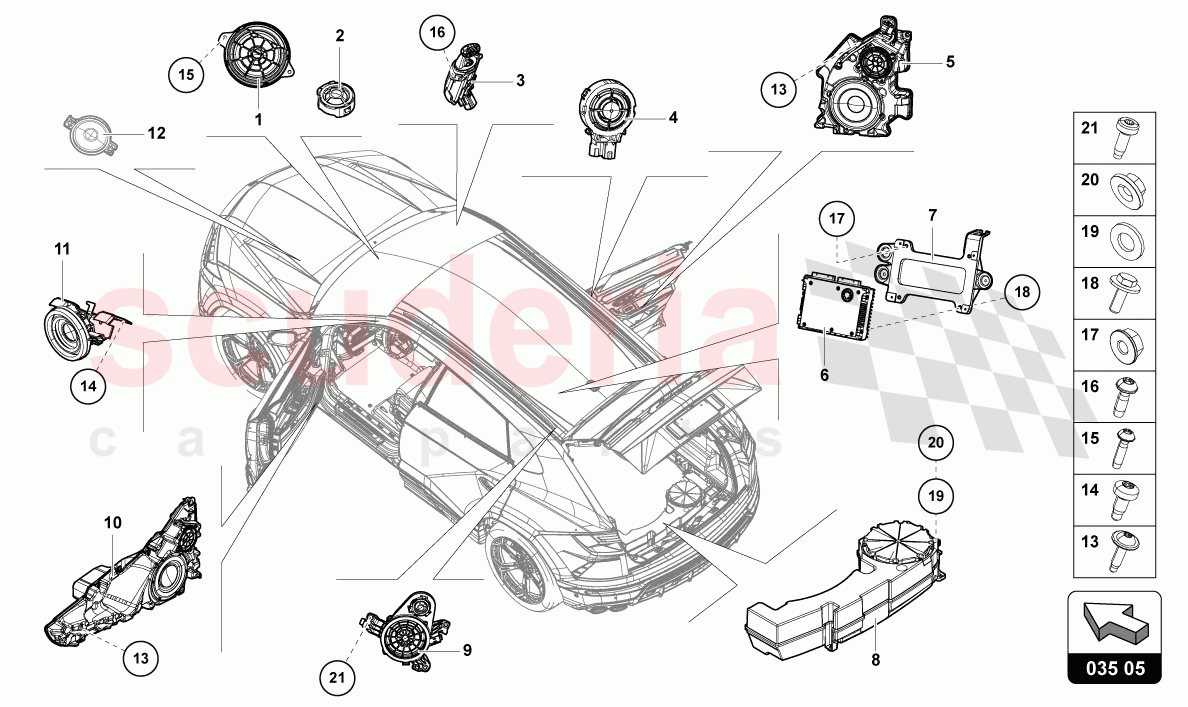 ELECTRICAL PARTS FOR AUDIO SYSTEM of Lamborghini Lamborghini Urus (2019-2022)