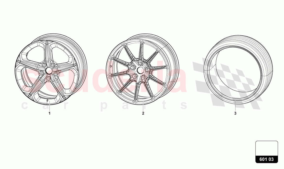 WHEELS/TYRES 21" of Lamborghini Lamborghini Urus (2019-2022)
