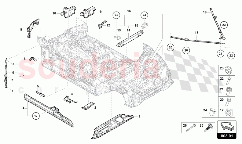 UNDERBODY of Lamborghini Lamborghini Urus (2019-2022)