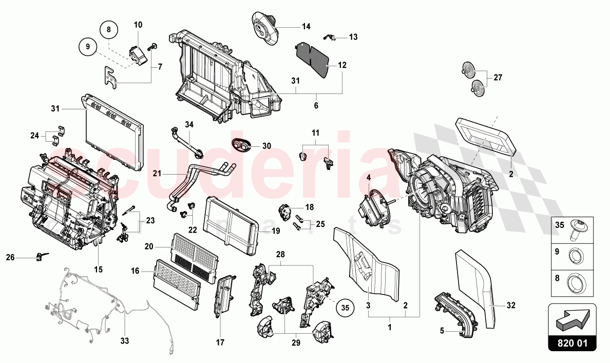 AIR-CONDITIONING SYSTEM WITH ELECTRONIC REGULATION of Lamborghini Lamborghini Urus (2019-2022)