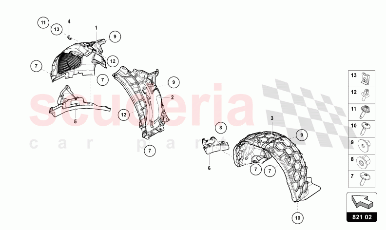 WHEEL HOUSING LINER of Lamborghini Lamborghini Urus (2019-2022)
