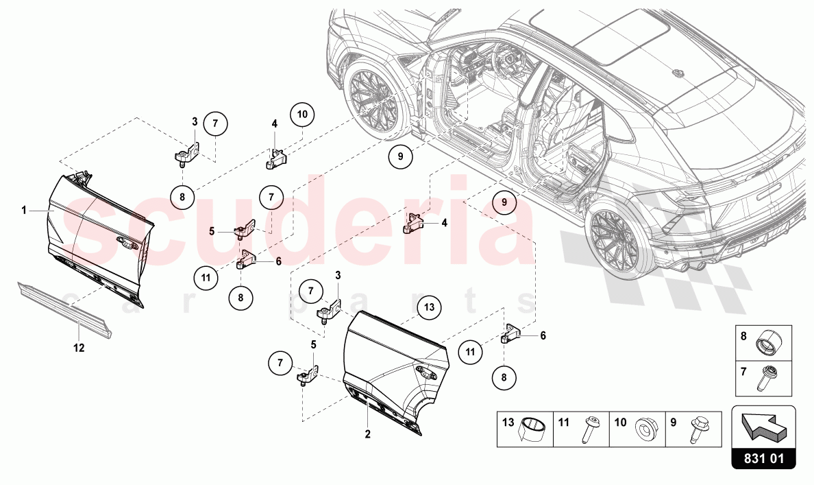 DOOR of Lamborghini Lamborghini Urus (2019-2022)