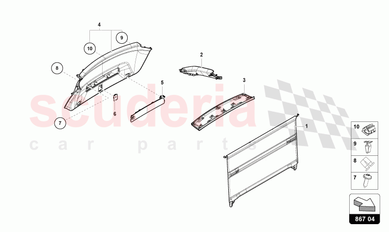 REAR LID TRIM PANEL of Lamborghini Lamborghini Urus (2019-2022)