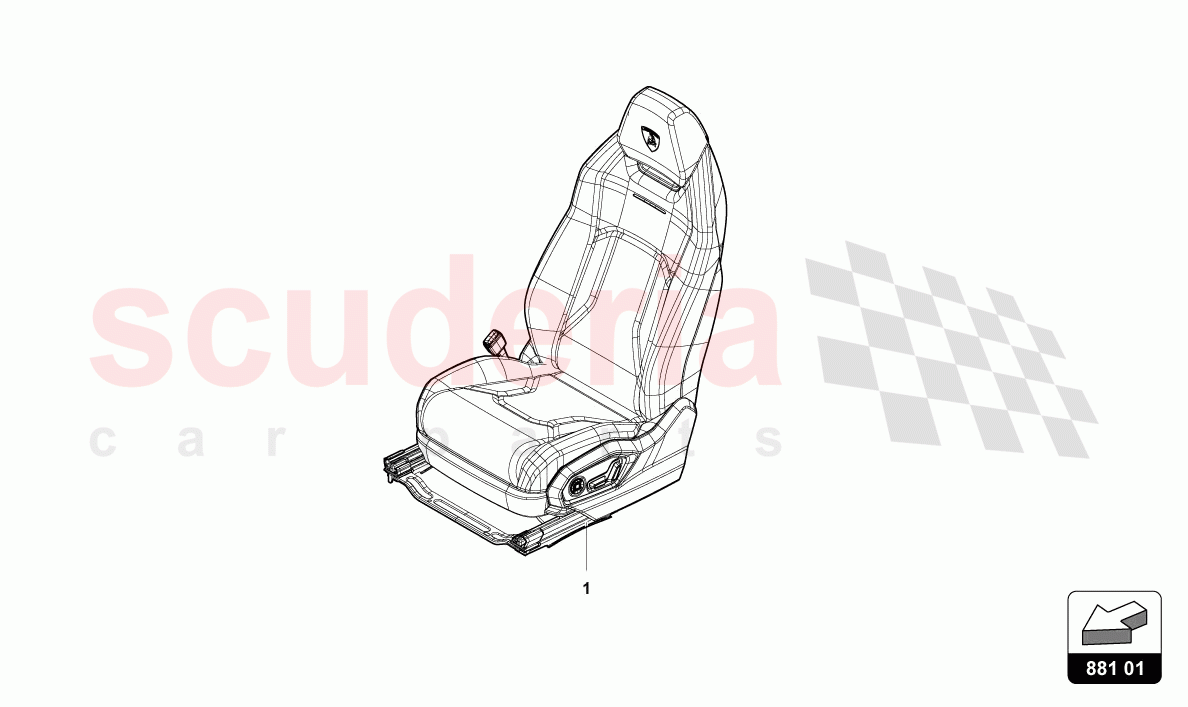 SEAT, COMPLETE FRONT of Lamborghini Lamborghini Urus (2019-2022)