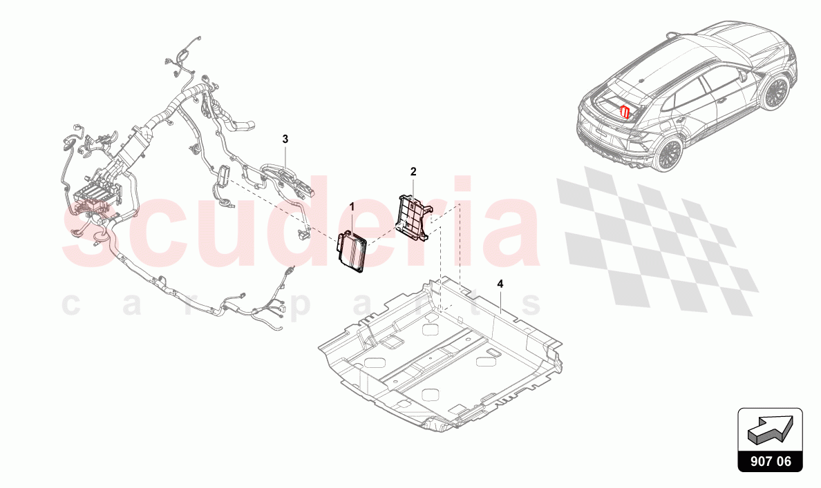 CONTROL UNIT FOR FOUR-WHEEL DRIVE of Lamborghini Lamborghini Urus (2019-2022)