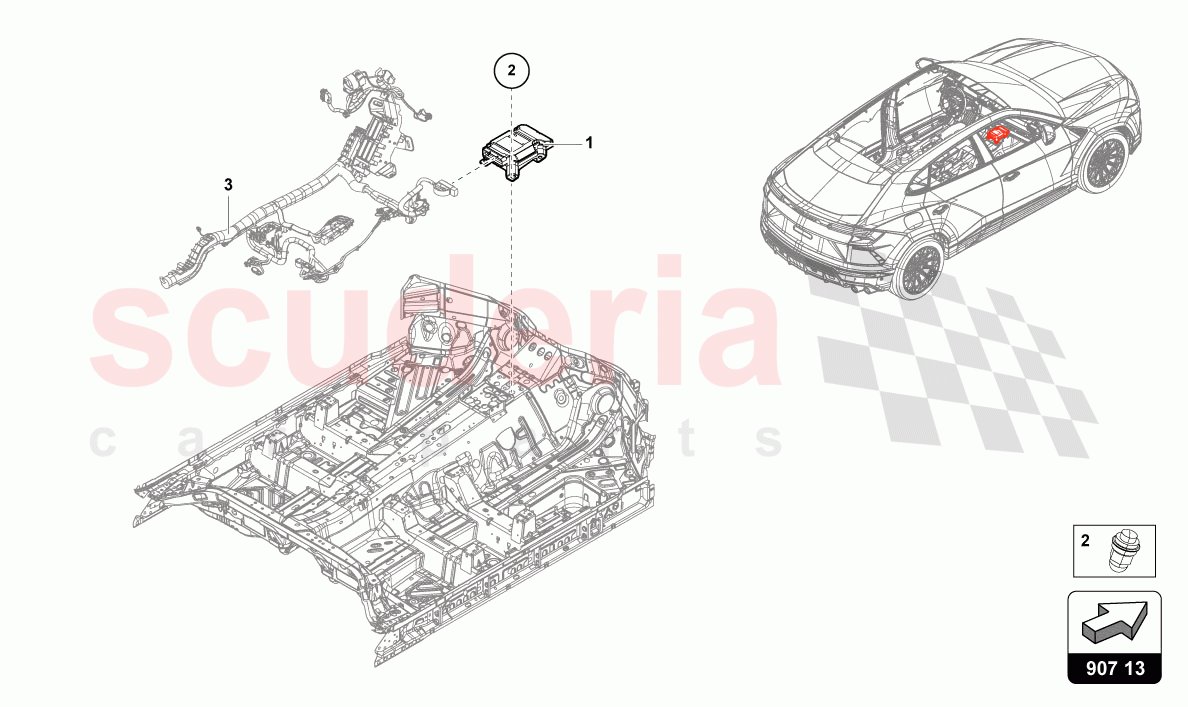 CONTROL UNIT FOR CHASSIS of Lamborghini Lamborghini Urus (2019-2022)