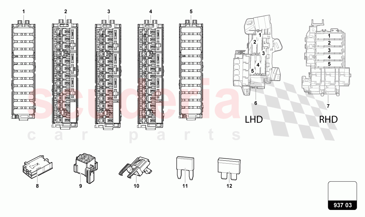 FUSES DRIVER SIDE of Lamborghini Lamborghini Urus (2019-2022)
