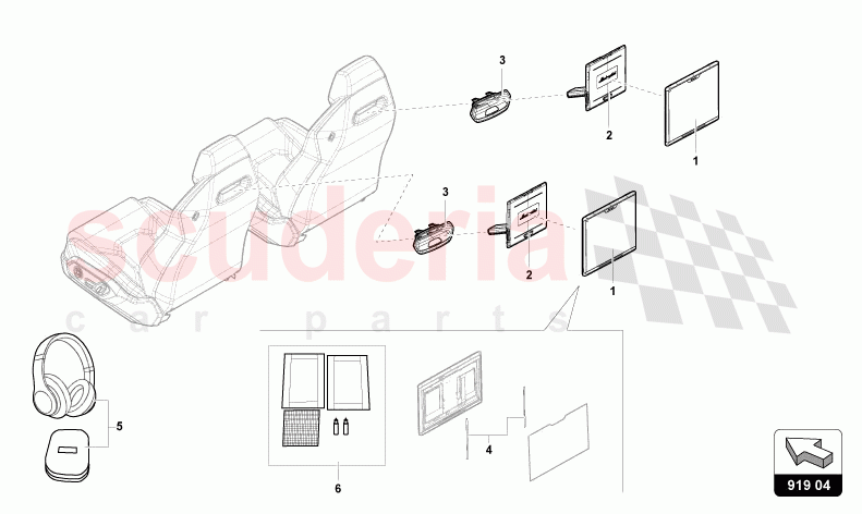 ELECTRICAL PARTS FOR INFOTAINMENT REAR of Lamborghini Lamborghini Urus Performante