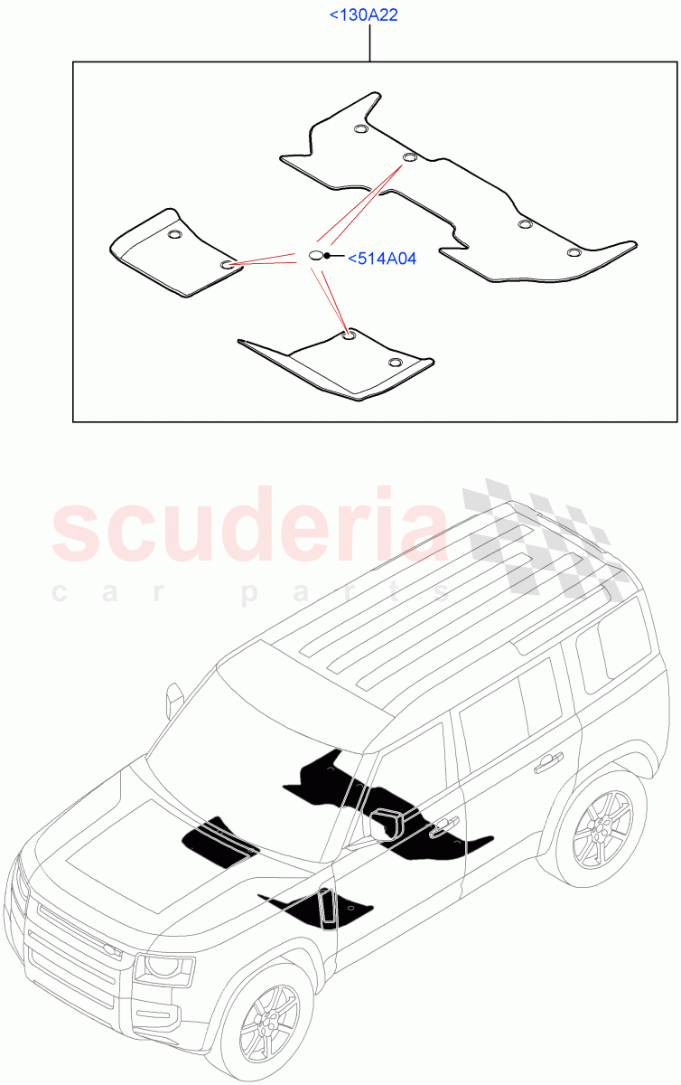 Land Rover Defender (2020+) [2.0 Turbo Diesel] Floor Trim (Floor