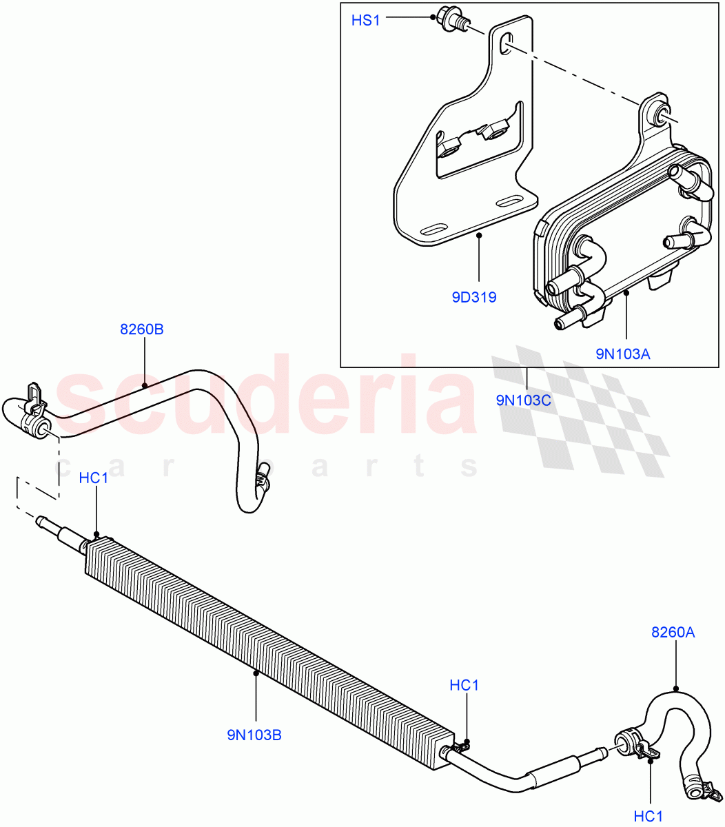 Fuel Cooler Assembly (Lion Diesel 2.7 V6 (140Kw)) ((V) To9A9 