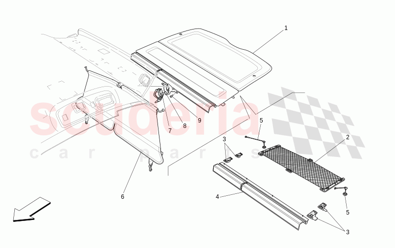 REAR PARCEL SHELF of Maserati Maserati Levante Modena S Automatic 3.0 BT V6 4WD 430HP
