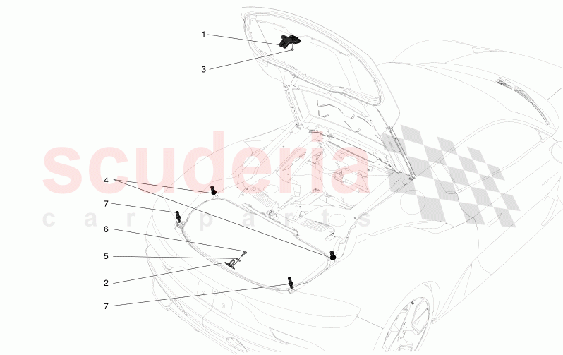 REAR LID OPENING CONTROL of Maserati Maserati MC20 Leggenda Automatic 3.0 BT V6 2WD 630HP