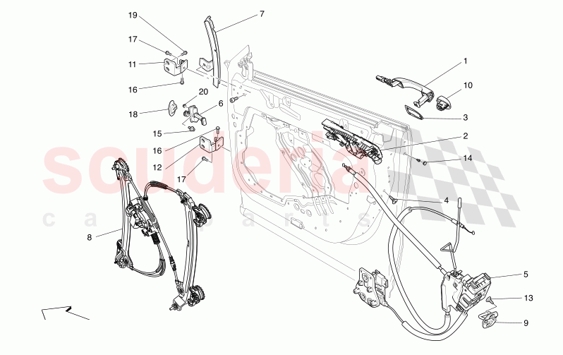 FRONT DOORS: MECHANISMS of Maserati Maserati Levante Modena Automatic 3.0 BT V6 4WD 350HP