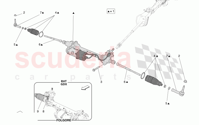 COMPLETE STEERING RACK UNIT of Maserati Maserati Grecale Modena Automatic 2.0 T4 4WD 330HP MHEV
