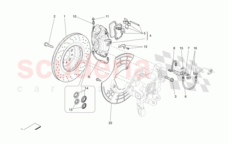 BRAKING DEVICES ON REAR WHEELS of Maserati Maserati Levante Modena S Automatic 3.0 BT V6 4WD 430HP