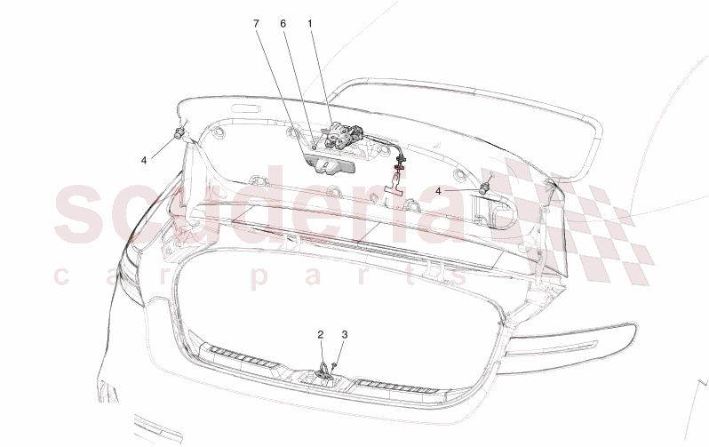 REAR LID OPENING CONTROL of Maserati Maserati GranCabrio M189 TROFEO  AUTOMATIC 4WD 3.0 BT V6 550 HP