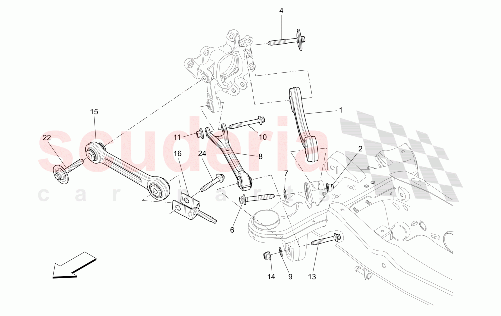 REAR SUSPENSION of Maserati Maserati Quattroporte (2017+) Diesel