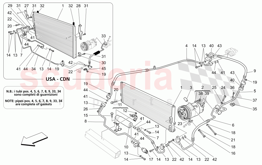 A/C UNIT: ENGINE COMPARTMENT DEVICES of Maserati Maserati GranSport Coupe (2005-2007)