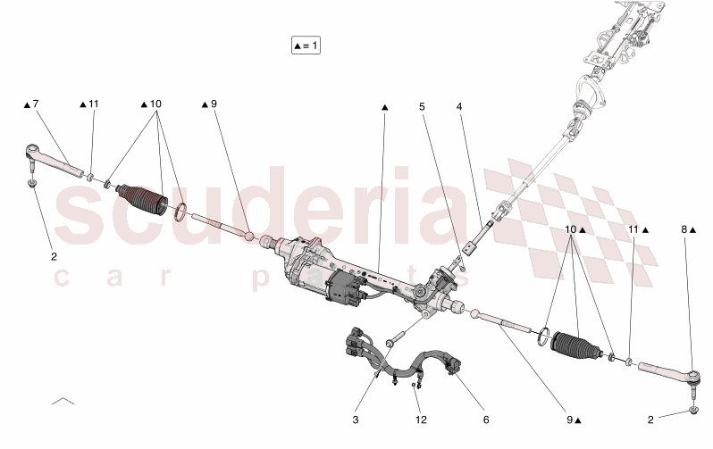 COMPLETE STEERING RACK UNIT of Maserati Maserati GranCabrio M189    AUTOMATIC 4WD 3.0 BT V6 490 HP