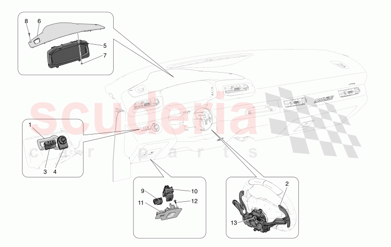 DASHBOARD DEVICES of Maserati Maserati MC20 Automatic 3.0 BT V6 2WD 630HP