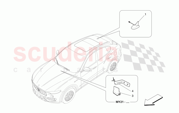 RECEPTION AND CONNECTION SYSTEM of Maserati Maserati Levante Modena Automatic 3.0 BT V6 4WD 350HP