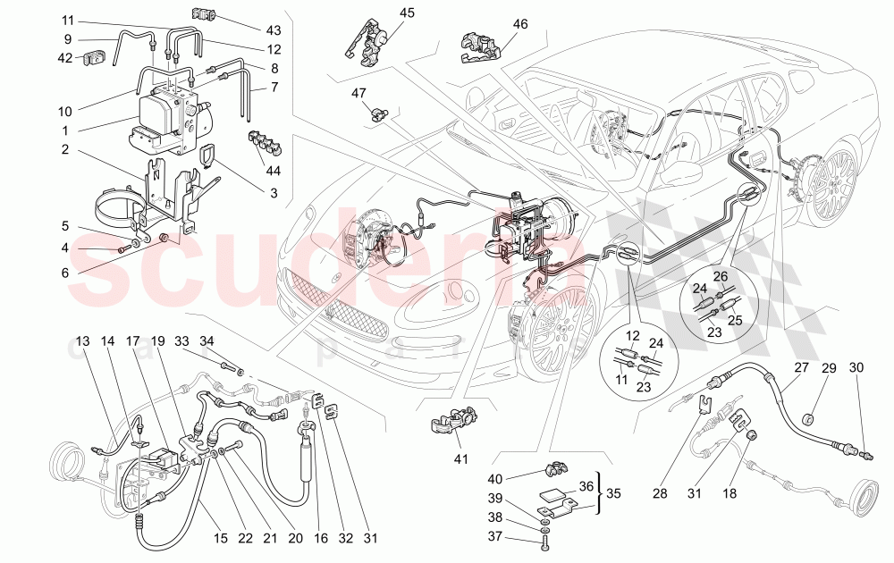 BRAKING SYSTEM of Maserati Maserati GranSport Coupe (2005-2007)
