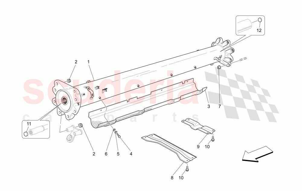 TRANSMISSION SHAFT of Maserati Maserati Quattroporte (2003-2007) DuoSelect