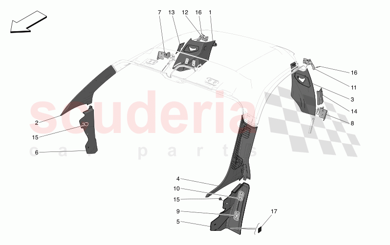 PASSENGER COMPARTMENT B PILLAR TRIM PANELS AND SIDE PANELS of Maserati Maserati MC20 Leggenda Automatic 3.0 BT V6 2WD 630HP