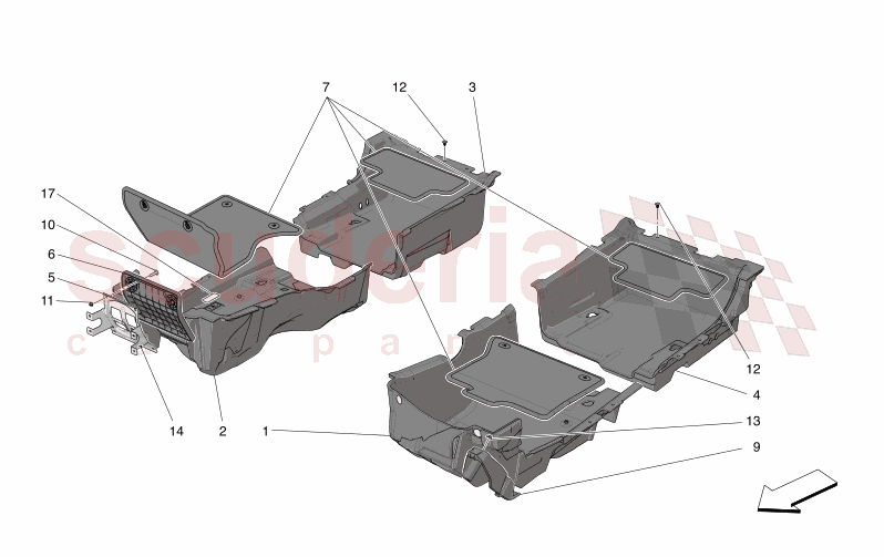 PASSENGER COMPARTMENT MATS of Maserati Maserati GranCabrio M189    AUTOMATIC 4WD 3.0 BT V6 490 HP