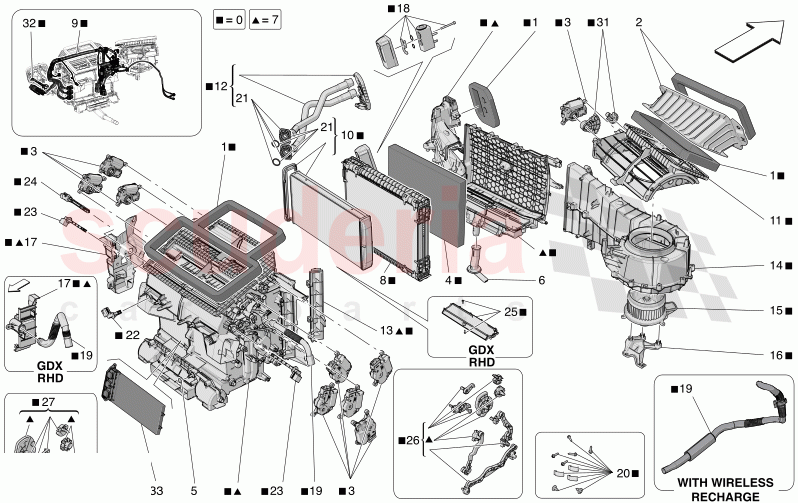 A/C UNIT: DASHBOARD DEVICES (08412) parts for Maserati Grecale