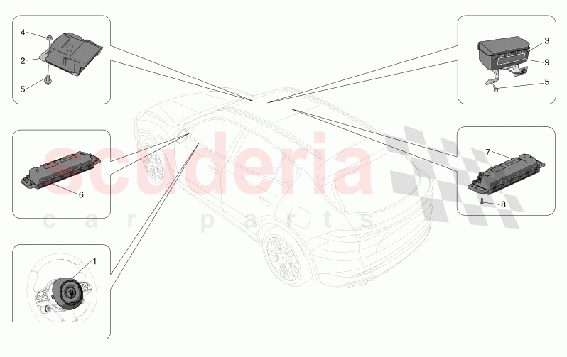 FRONT AIRBAG SYSTEM of Maserati Maserati Grecale GT Automatic 2.0 T4 4WD 300HP MHEV