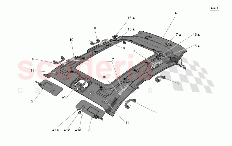 ROOF AND SUN VISORS of Maserati Maserati Grecale Modena Automatic 2.0 T4 4WD 250HP MHEV