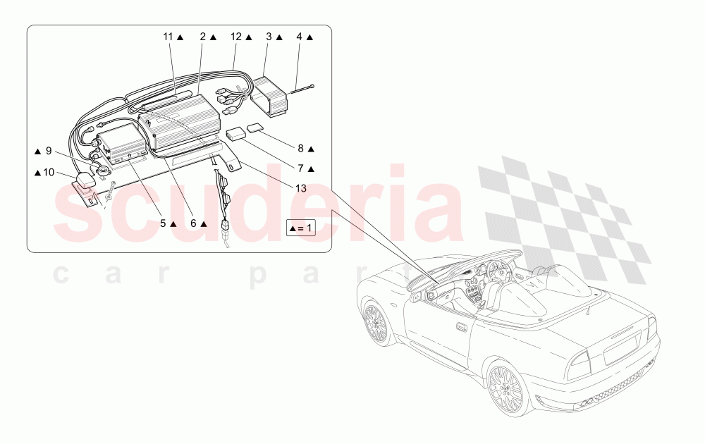ALARM AND IMMOBILIZER SYSTEM (Available with: "Spyder 90th Anniversary" Version) of Maserati Maserati 4200 Spyder (2005-2007) CC