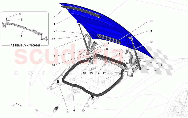 FRONT LID of Maserati Maserati MC20 GT2 Stradale  Automatic 3.0 BT V6 2WD 630HP - 640HP