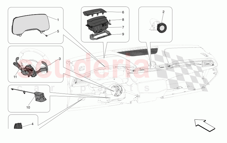 DASHBOARD DEVICES of Maserati Maserati Grecale Modena Automatic 2.0 T4 4WD 330HP MHEV