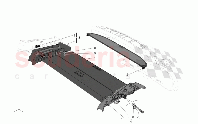 REAR PARCEL SHELF of Maserati Maserati Grecale Modena Automatic 2.0 T4 4WD 250HP MHEV