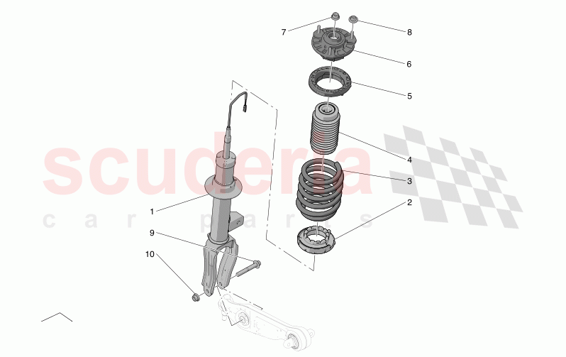 FRONT SHOCK ABSORBER DEVICES of Maserati Maserati Grecale GT Automatic 2.0 T4 4WD 250HP MHEV