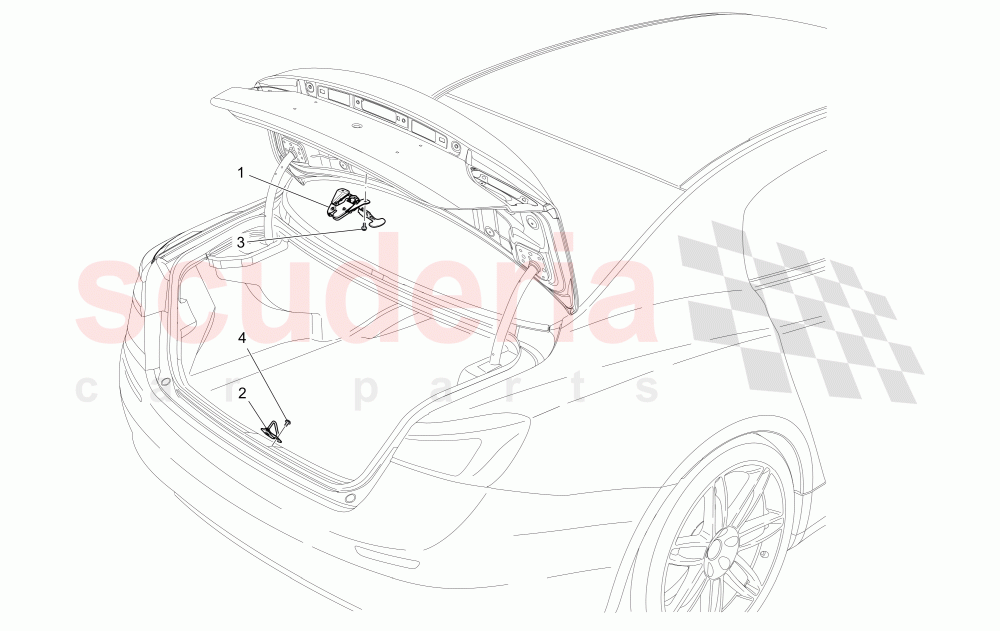REAR LID OPENING CONTROL (Not available with: POWER LIFTGATE WITH KICK SENSOR) of Maserati Maserati Ghibli (2014-2016) S